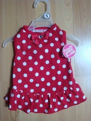 GLAMOUR to the BONE RED Polka Dot PUPPY/DOG DRESS medium