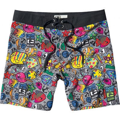 GLOBE BOARD SHORTS Boardies NEFF SEA PALS COLAB SZ 28 Skate, Surf