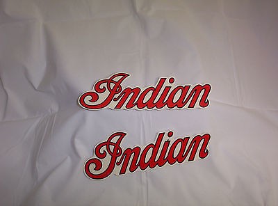 INDIAN MOTORCYCLE EMBLEM, 2 DIE CUT STICKERS, CHIEF, SCOUT