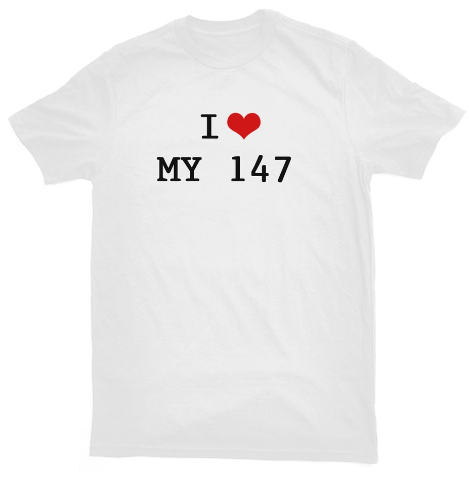 Love My 147 T Shirt, for Alfa Romeo owners, choice of colours and 