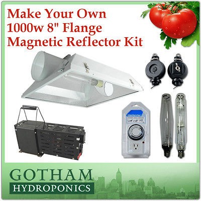 1000w HPS MH Grow Light Kit Magnetic Ballast Reflector 8 in Hydro 