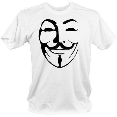 Cool Anonymous t shirt M Guy fawkes hackers mask