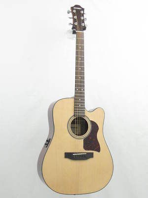 HOHNER HW350CE DREADNOUGHT ACOUSTIC/ELECTRIC GUITAR W/HARDSHELL CASE 