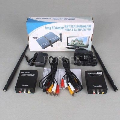   3W Audio Video AV Signal Transmitter Sender Receiver VCR DVR DVD