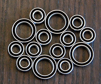 14pcs) XRAY 110 T2 / T2R PRO / T3 Rubber Sealed Ball Bearing Set