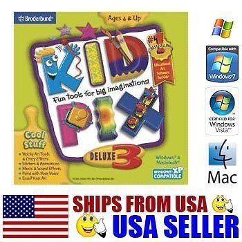 KID PIX DELUXE 3 for MAC PC XP PC New SEALED Age 4+