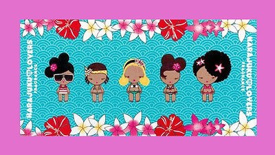 HARAJUKU LOVERS BEACH TOWEL / GWEN STEFANI / NEW IN BAG