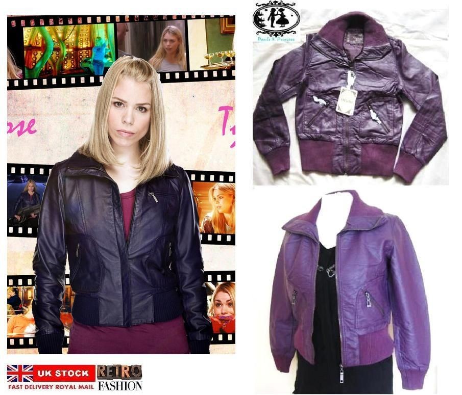   LEATHER JACKET BOMBER BLAZER ROSE TYLER STYLE COSTUME DOCTOR WHO