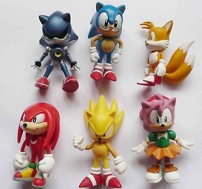 lot 6 pcs sega Sonic The Hedgehog Classics Collection Mini Figures 