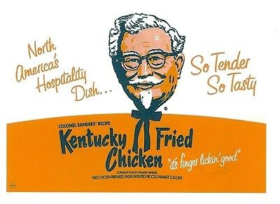 KENTUCKY FRIED CHICKEN 70s RARE Retro Vintage HQ Fridge Magnet *01