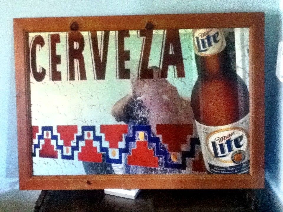 MILLER LITE CERVESA BEER MIRROR