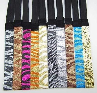   GLITTERY HEADBAND Glitter Stretch SPARKLY Softball Sports Headbands