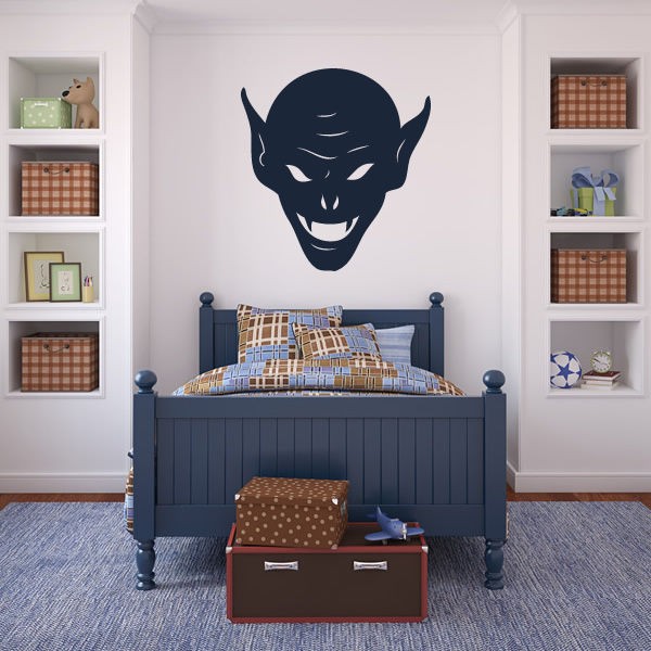 Goblin Head Kids Halloween Wall Art Sticker Wall Decal Transfers