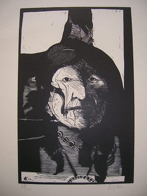 LEONARD BASKIN CHIEF signed numbered #38/100