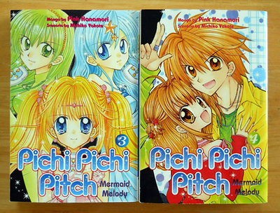 Set of 2 Pink Hanamori Pichi Pichi Pitch Manga Series 3 & 4