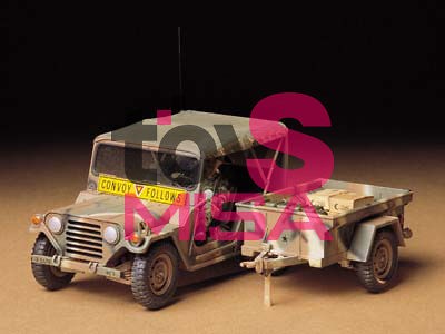 Tamiya 35130 1/35 US M151A2 Ford Muttwith &M416 Cargo Trailer Model 