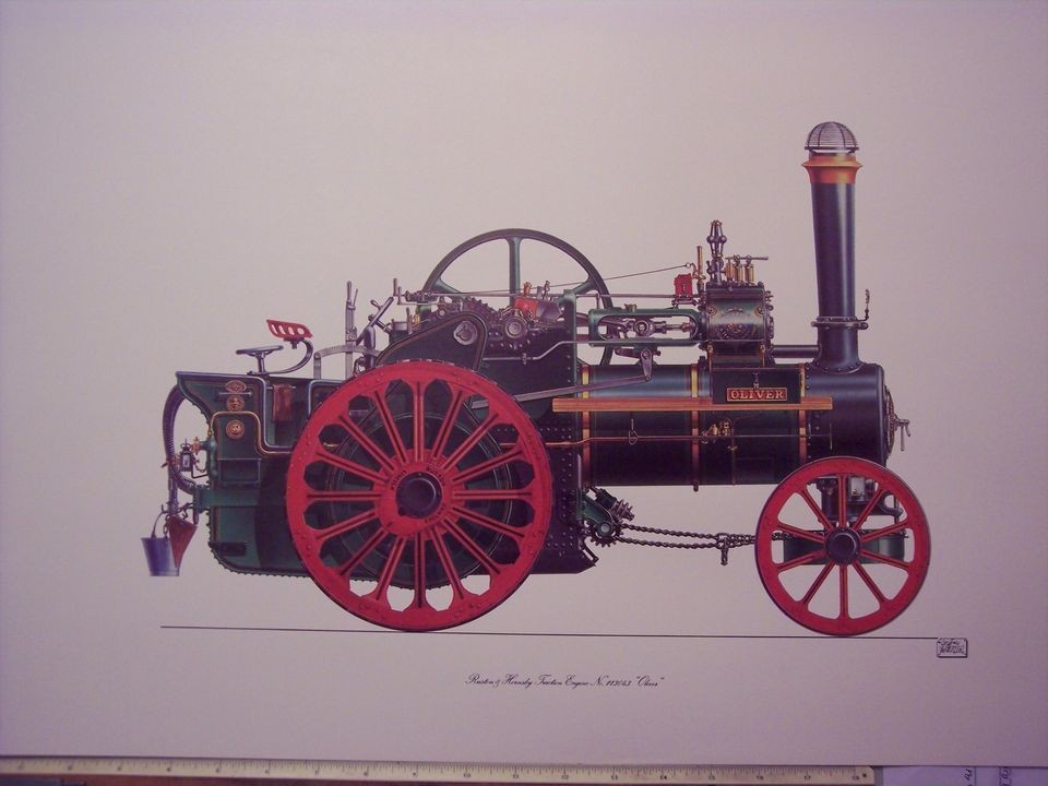 Steam Traction engine Ruston and Hornsby Oliver print by Geoffery 
