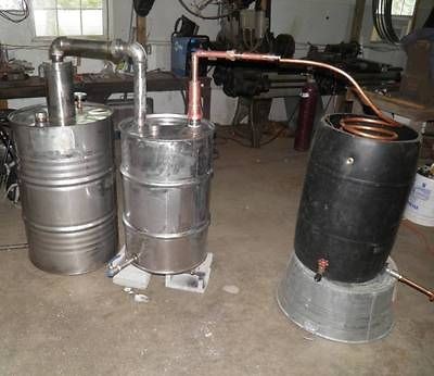 55 Gallon Alcohol Fuel Ethanol Moonshine Stainless Steel and Copper 