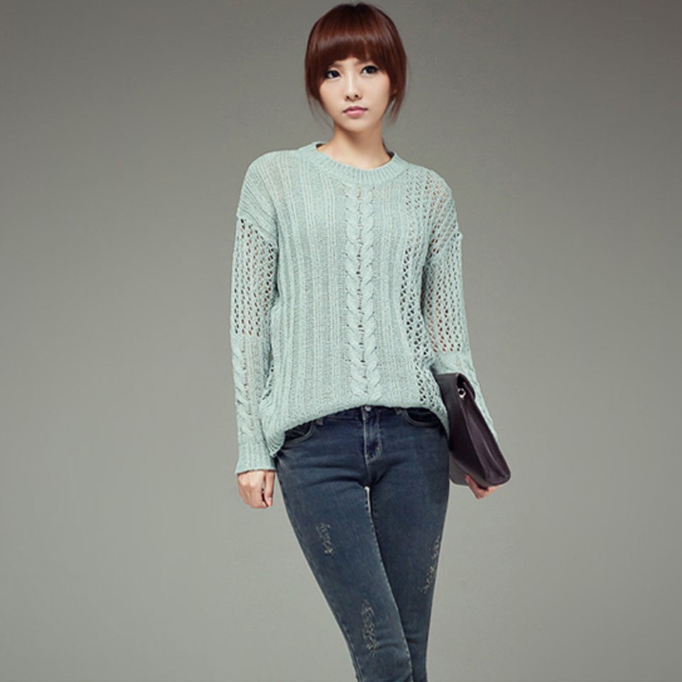 Hyundai Hmall] Trend H 2012 F/W Womens Mint Round Knit T Shirts Free 