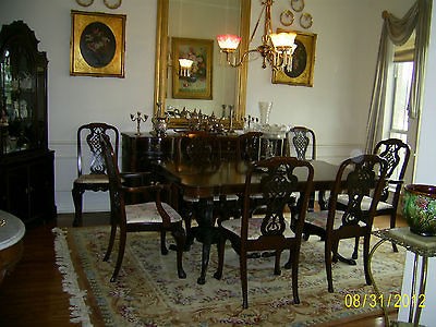 1938 Antique Mahogany Dining Set, 11 pcs.