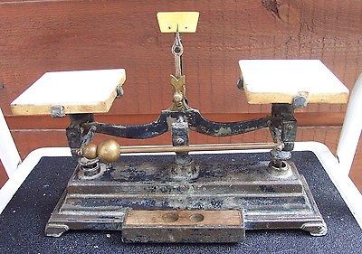 Antique 1800s HENRY TROEMNER Cream Scale Balance Scale Unusual