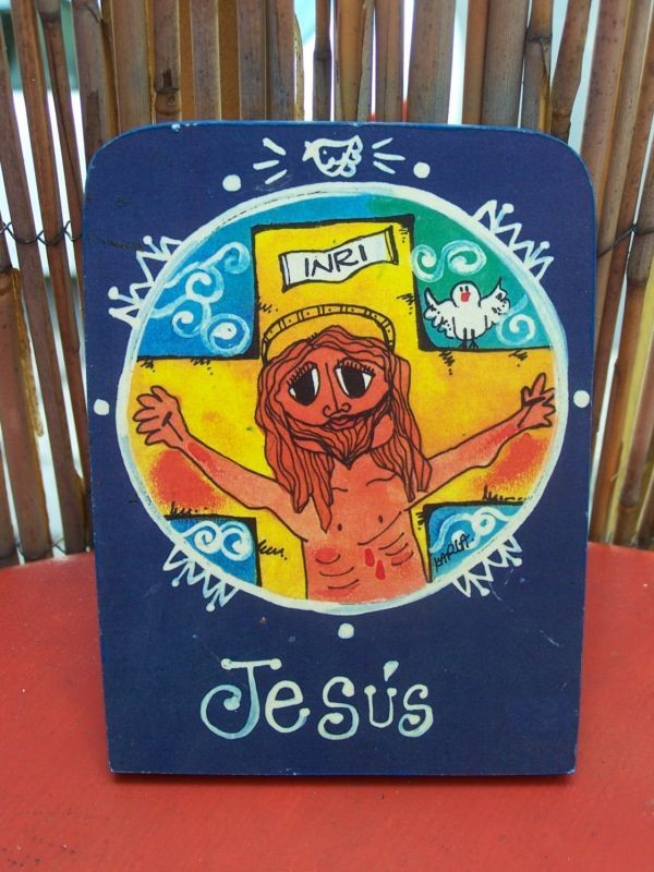 Modern Retablo Ex Voto   Jesus on the Cross, Venezuela