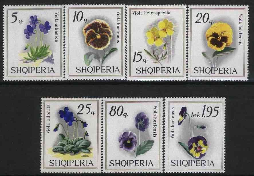 Albania MNH Sc 1227 33 Mi 1355 61 Val 6 Euro Flowers