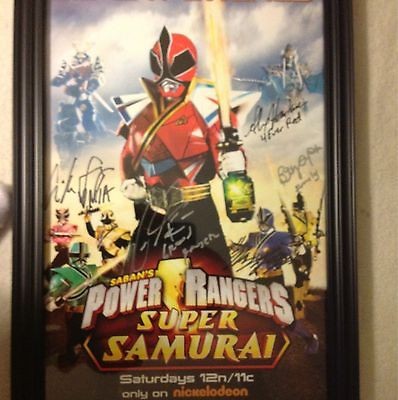 SDCC 2012 NICKELODEON POWER RANGERS SAMURAI EXCLUSIVE SIGNED FRAMED 