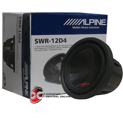 ALPINE SWR 12D4 12 INCH TYPE R CAR AUDIO SUBWOOFER 1000W RMS