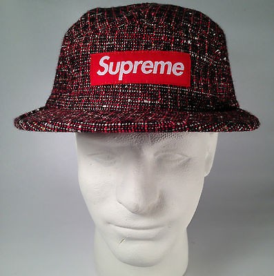   BRIGHT TWEED BLACK 5 PANEL CAMP CAP NEW red huf snapback camo leopard