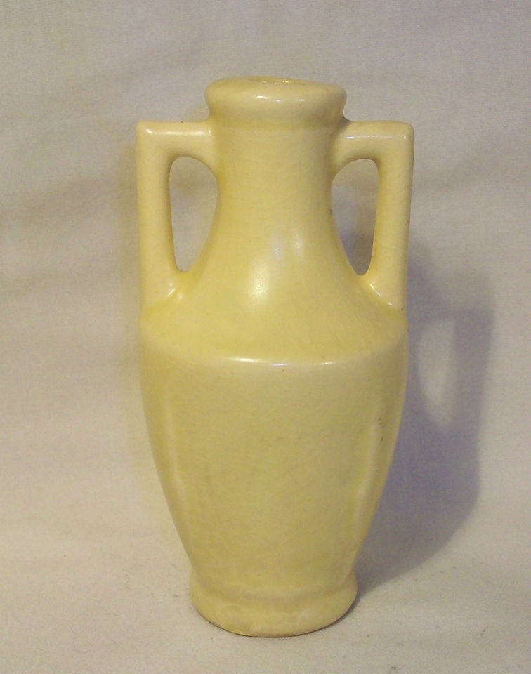 Vintage 1930s Uhl Pottery Matte Yellow Mini Two Handled Jug PRICE 