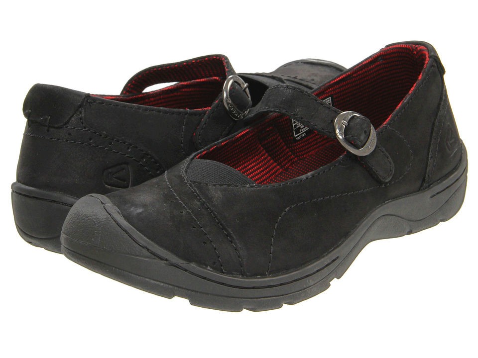 KEEN Womens Sterling City MJ Leather Mary Janes Shoes [ Black ]