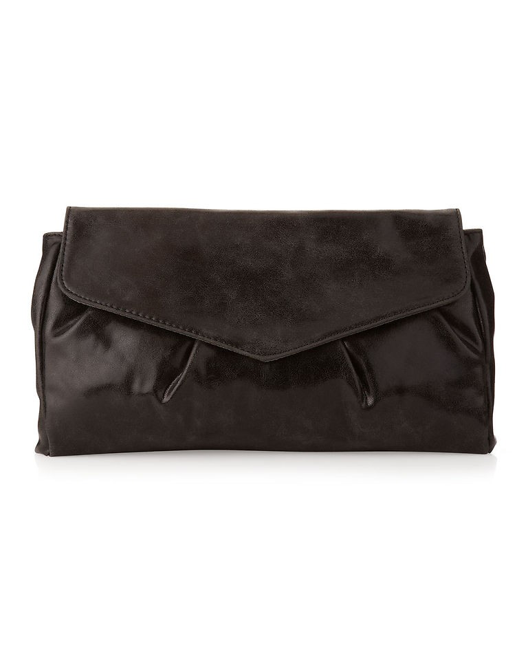 Handbags by Romeo & Juliet Couture Ivy Folded Pleat Clutch, Black