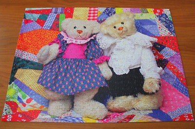    Quilting PATCHWORK PALS 550 piece puzzle by Hoyle thick pieces CUTE