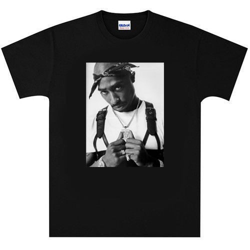 2Pack Tupac T Shirt New Black or White