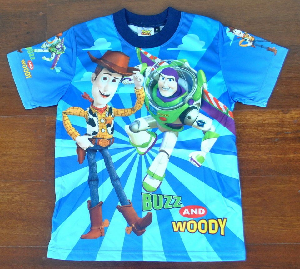 TOY STORY 3 BUZZ Boys Girl Kid T Shirt Sz S Age 2 4 #04 Cartoon Great 