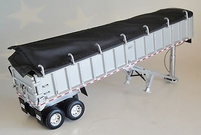 dcp silver end dump black tarp trailer 1 64 diecast