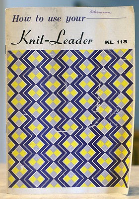 ORIGINAL VTG BROTHER KL 113 KNIT LEADER OWNERS MANUAL USERS GUIDE