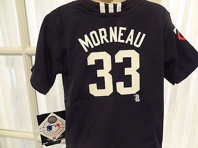   Minn. Twins Justin Morneau Button Down Navy Jersey Toddlers 2T   4T