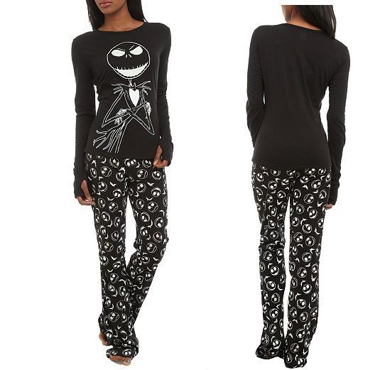 The Nightmare Before Christmas Jack Glow In The Dark Jersey Pajama Set