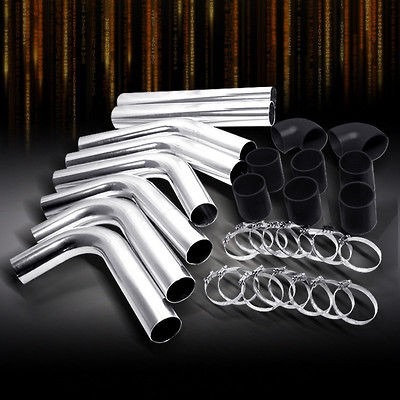 LIGHT WEIGHT ALUMINUM TURBO SUPERCHARGE INTERCOOLR 2.5 PIPING KIT 