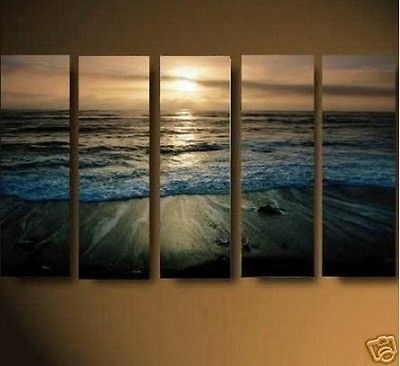 Hot sale 5PC MODERN ABSTRACT HUGE WALL ART OIL PAINTING ON CANVAS 