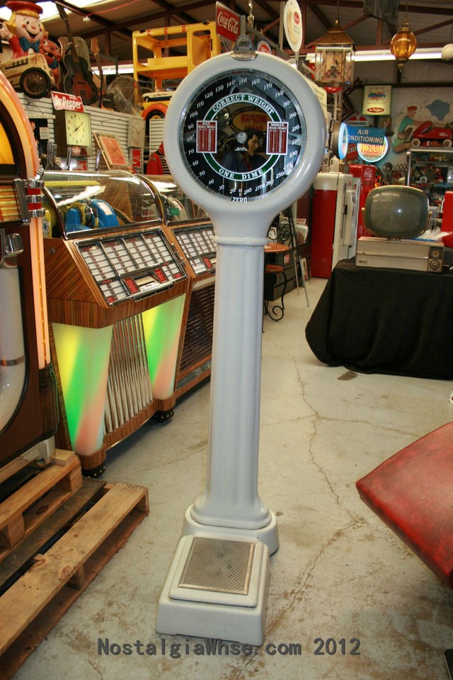 Jennings Lollipop Porcelain Penny Scale converted to Dime Arcade 