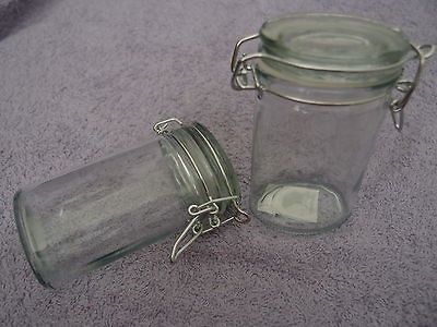 Small Oval Glass Jars with Kilner Type Clip Lids   Candle Making 