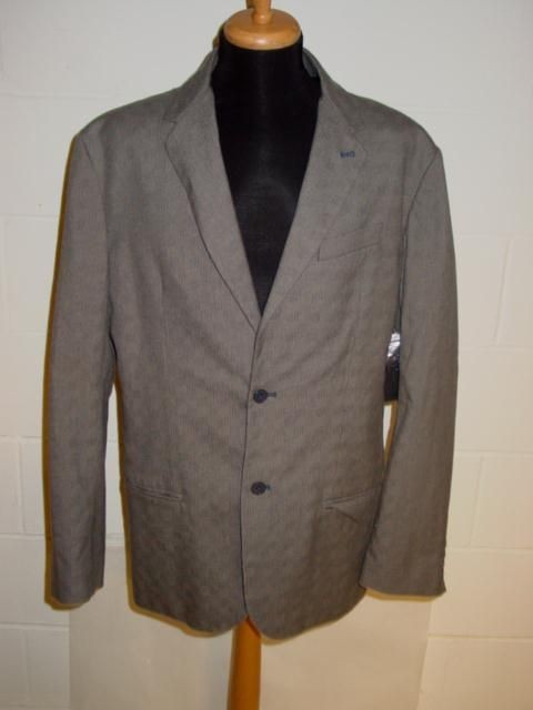   JACOBS USA GRAY & BLUE 100% COTTON LINED 2 BUTTON BLAZER JACKET MEN XL