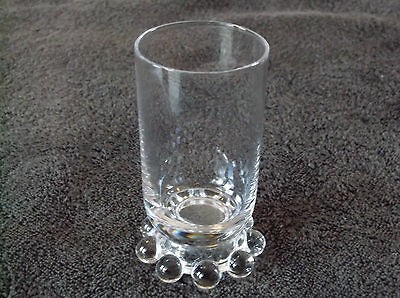 CANDLEWICK CLEAR By IMPERIAL GLASS 4 Juice BEADED Bottom