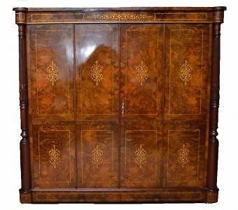 Inlaid Burr Walnut TV Plasma Hi Fi Stereo Cabinet