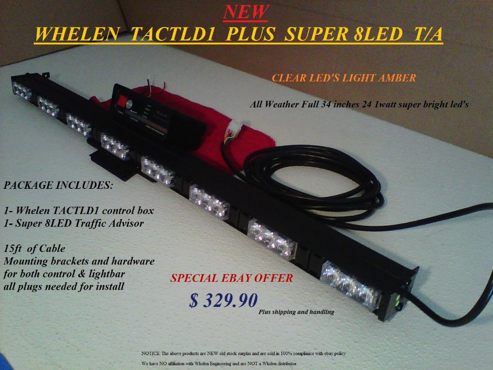 new whelen tactld1 new 8led arrow stick lightbar all new