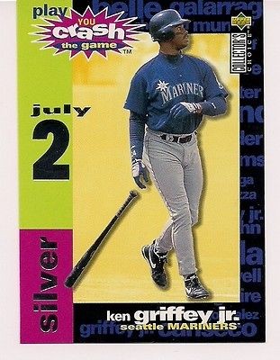 95 COLLECTORS CHOICE KEN GRIFFEY, JR. CRASH THE GAME SILVER 