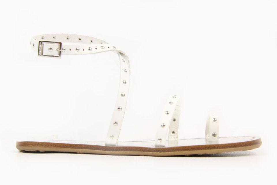 JIMMY CHOO LEATHER WITH STUDS SHOES EU 35.5, US 5.5, UK 2.5, WHITE £ 